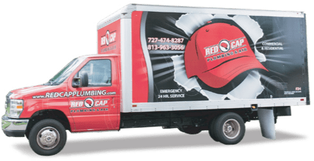 Red Cap Plumbing service van